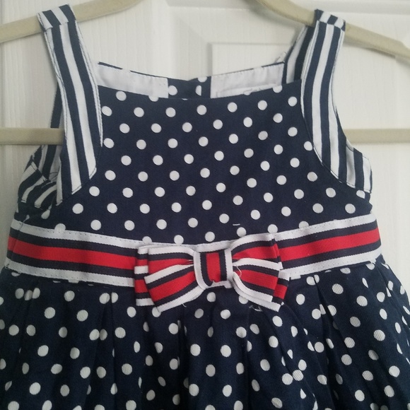 Toddler Girl's Polka Dot Party Dress - Picture 3 of 4